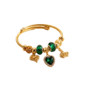 Laryne Royal Emerald Heart &amp; Crown Bracelet