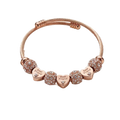Rose Gold "Best Friend" Water-Resistant Charm Bangle