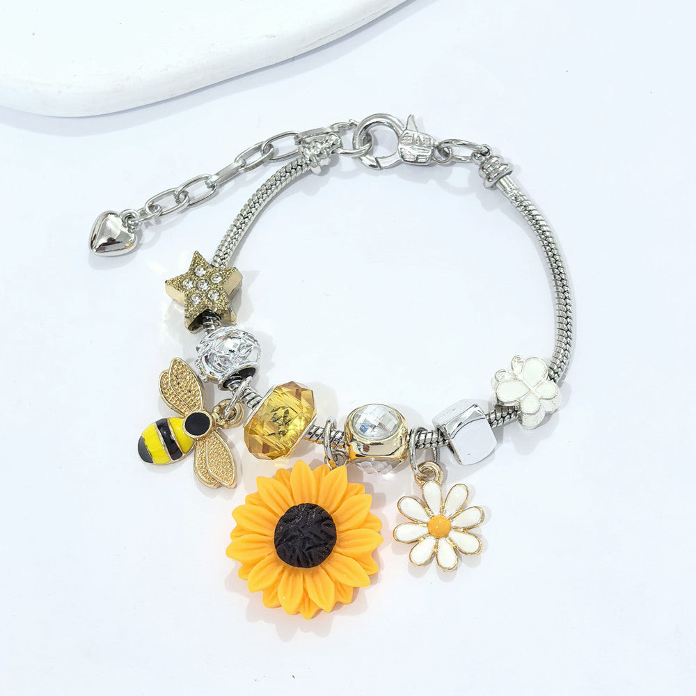 Sunflower Bee Bracelet