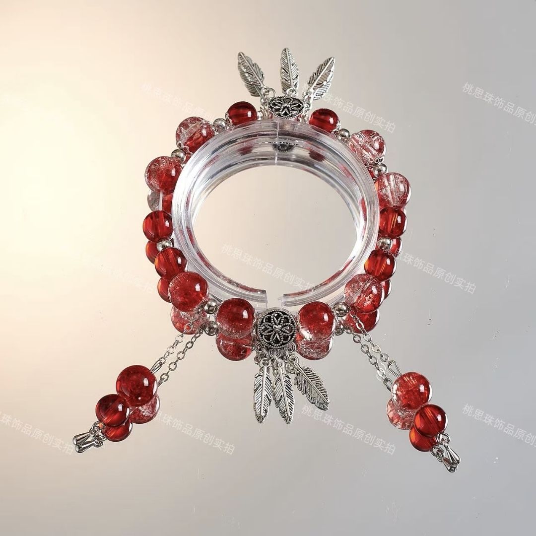 Amber Dreamcatcher: Boho Spirits Stretch Bracelet